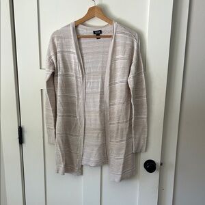a.n.a Cream Open Knit Cardigan